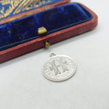 Victorian Sterling Silver 'H' Initial Love Token Charm Pendant Antique c1880