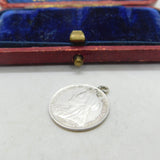 Victorian Sterling Silver 'H' Initial Love Token Charm Pendant Antique c1880