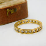18ct Yellow Gold & Spinel Set Eternity Ring Antique c1920 Art Deco Size O 1/2 UK