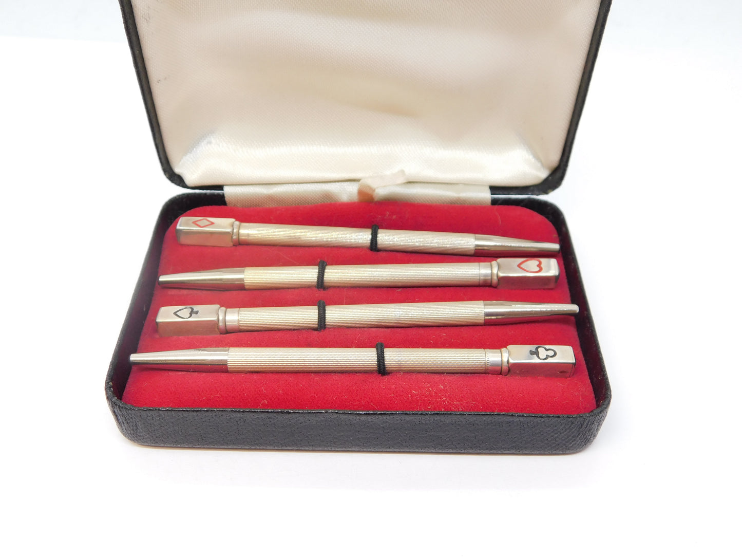 Boxed Sterling Silver Trumps Marker Propelling Pencil Set Vintage 1978 Birmingham