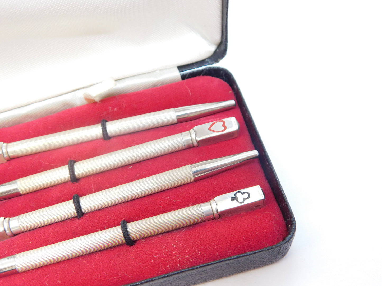 Boxed Sterling Silver Trumps Marker Propelling Pencil Set Vintage 1978 Birmingham