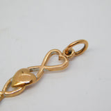 Cymru Gold Welsh 9ct Rose Gold Love Spoon Charm Pendant Vintage c1980