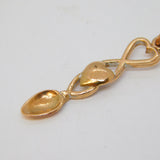 Cymru Gold Welsh 9ct Rose Gold Love Spoon Charm Pendant Vintage c1980