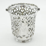 George II Sterling Silver Pierced Crested Treat Basket Antique 1751 London