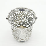 George II Sterling Silver Pierced Crested Treat Basket Antique 1751 London