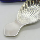 Sterling Silver Shell Bowl Tea Caddy Spoon Vintage 1977 Francis Howard