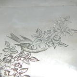 Victorian Aesthetic Movement Sterling Silver Card Case Squirrel & Bird 1882