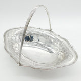 George III Sterling Silver Heraldic Crest Cake Basket Antique 1796 London