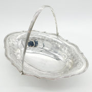 George III Sterling Silver Heraldic Crest Cake Basket Antique 1796 London