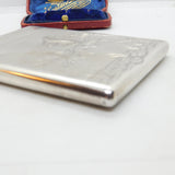 Victorian Aesthetic Movement Sterling Silver Card Case Squirrel & Bird 1882