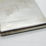 Victorian Aesthetic Movement Sterling Silver Card Case Squirrel & Bird 1882