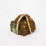 9ct Yellow Gold Mounted True Boulder Opal Set Drop Pendant Antique c1920