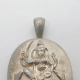 Victorian Anglo-Indian Sterling Silver Large Locket Pendant Antique c1890
