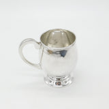 Sterling Silver Bulb Shaped Christening Mug Antique 1931 Birmingham Art Deco