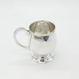 Sterling Silver Bulb Shaped Christening Mug Antique 1931 Birmingham Art Deco