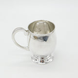 Sterling Silver Bulb Shaped Christening Mug Antique 1931 Birmingham Art Deco