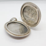 Victorian Anglo-Indian Sterling Silver Large Locket Pendant Antique c1890