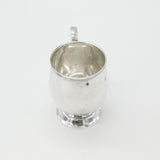 Sterling Silver Bulb Shaped Christening Mug Antique 1931 Birmingham Art Deco