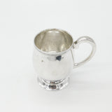 Sterling Silver Bulb Shaped Christening Mug Antique 1931 Birmingham Art Deco