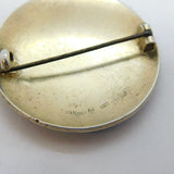 Marius Hammer Norwegian Sterling Silver Enamel Brooch Pin Antique c1920