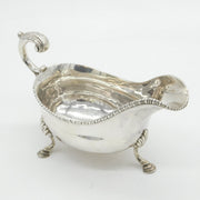 George III Sterling Silver Scrolled Lion Crest Sauce Boat Antique 1771 London