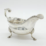George III Sterling Silver Scrolled Lion Crest Sauce Boat Antique 1771 London