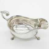 George III Sterling Silver Scrolled Lion Crest Sauce Boat Antique 1771 London