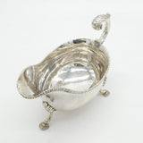George III Sterling Silver Scrolled Lion Crest Sauce Boat Antique 1771 London