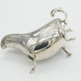 George III Sterling Silver Scrolled Lion Crest Sauce Boat Antique 1771 London