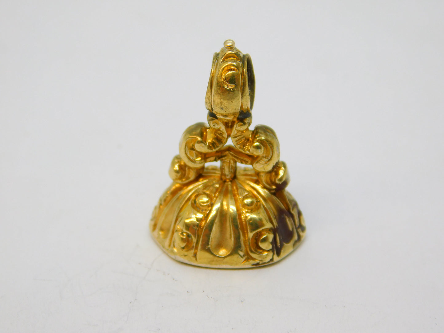 Georgian 9ct Gold Cased Carved Agate Pliny Doves Intaglio Fob Seal Antique