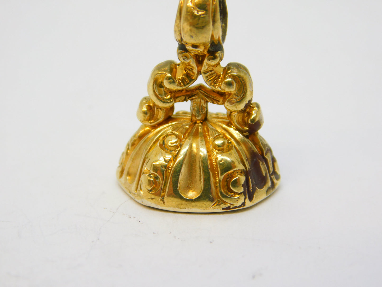 Georgian 9ct Gold Cased Carved Agate Pliny Doves Intaglio Fob Seal Antique