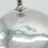 George II Pair of Sterling Silver Shell Foot Salt Cellars Antique 1757 London