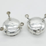 George II Pair of Sterling Silver Shell Foot Salt Cellars Antique 1757 London