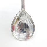 Sterling Silver 'Ave Maria' Apostle Picture Bowl Spoon Antique 1902 Chester