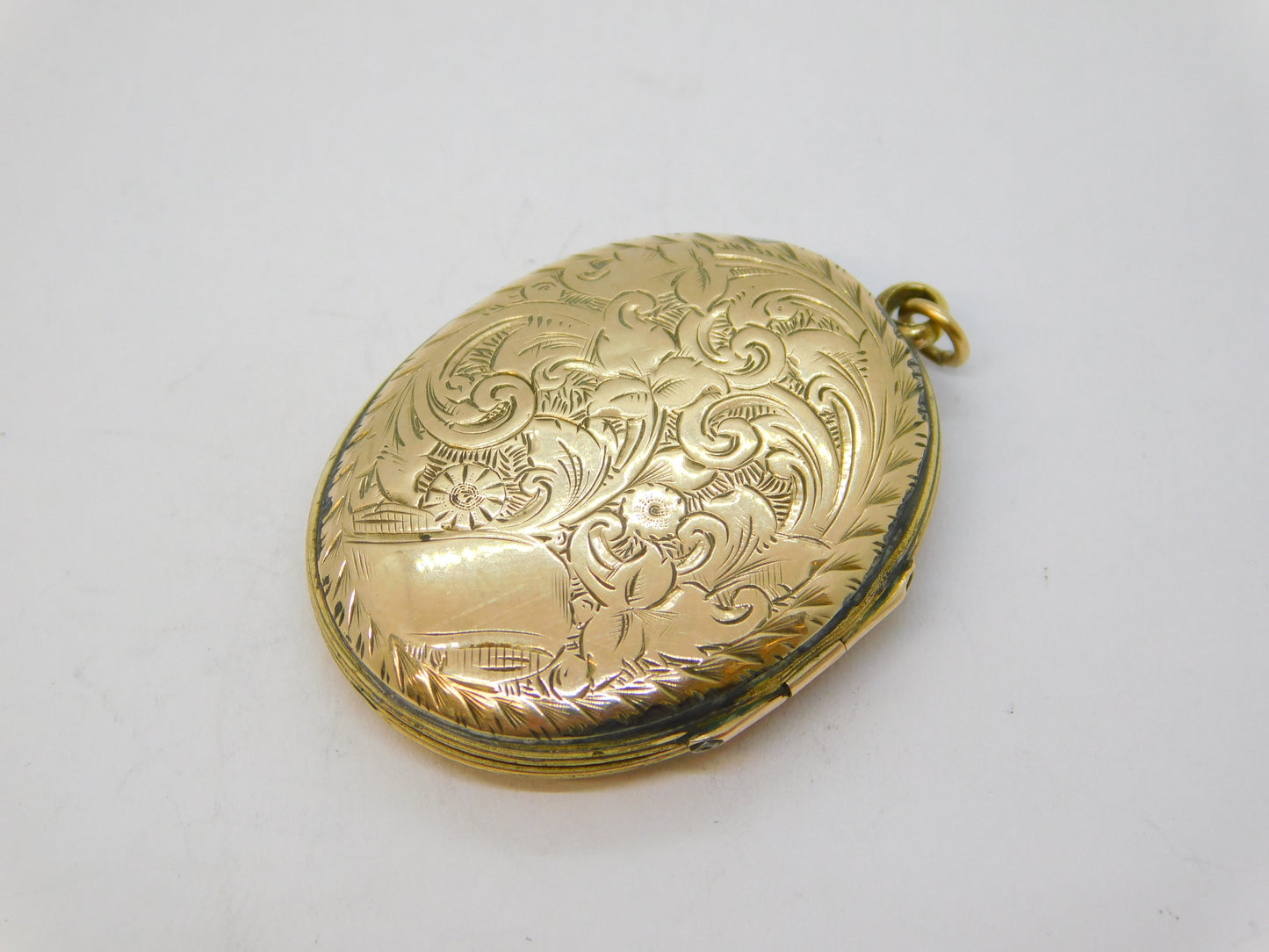 Victorian 9ct Gold Back & Front Enamel Swallow Sweetheart Locket Antique c1880