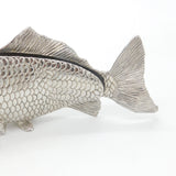 Silver Plated Letter Rack or Menu Holder in Fish Form Antique c1920 Art Deco