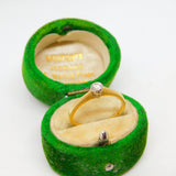 18ct Yellow Gold & 0.1ct Diamond Solitaire Ring Vintage 1959 Birmingham