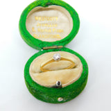 18ct Yellow Gold & 0.1ct Diamond Solitaire Ring Vintage 1959 Birmingham