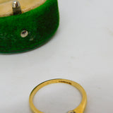 18ct Yellow Gold & 0.1ct Diamond Solitaire Ring Vintage 1959 Birmingham