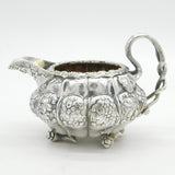 George IV Sterling Silver Cornucopia & Floral Cream Jug Antique 1821 London