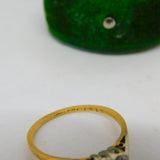 18ct Gold & Platinum Set 0.2ct Diamond Set Heart Shaped Ring Antique c1910