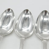 Set of 3 Georgian Scottish Sterling Silver Crested Serving Spoons 1821 Edinburgh
