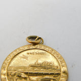 9ct Yellow Gold St Christopher Travel Pendant with Reverse Vintage 1959 Chester