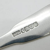 Set of 3 Georgian Scottish Sterling Silver Crested Serving Spoons 1821 Edinburgh