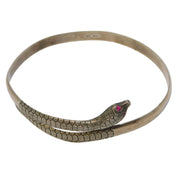 Sterling Silver Snake or Serpent Bangle Bracelet Antique c1920 Art Deco