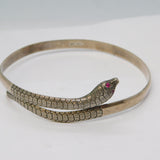 Sterling Silver Snake or Serpent Bangle Bracelet Antique c1920 Art Deco