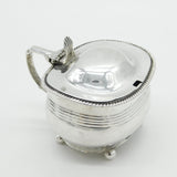 George III Sterling Silver Lined Pattern Mustard Pot Antique 1816 London