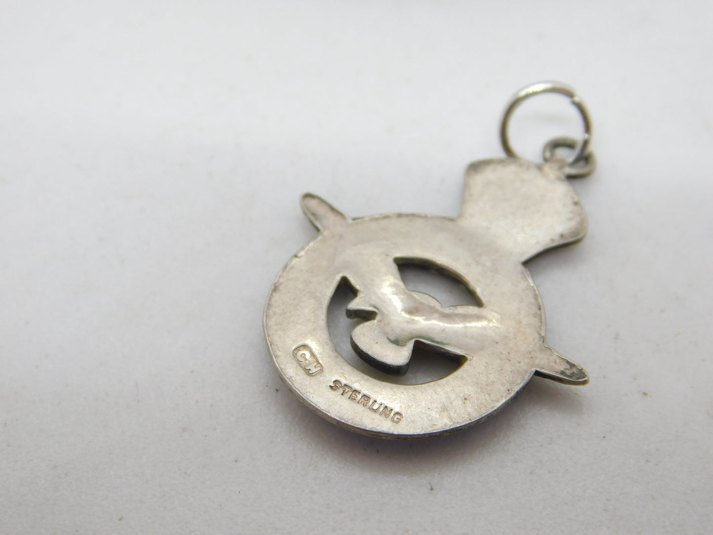 Charles Horner Sterling Silver Enamel RAF Sweetheart Pendant Antique c1940