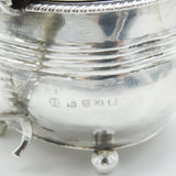 George III Sterling Silver Lined Pattern Mustard Pot Antique 1816 London