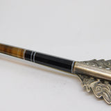 Scottish Victorian Sterling Silver & Banded Agate Arrow Brooch Antique c1860